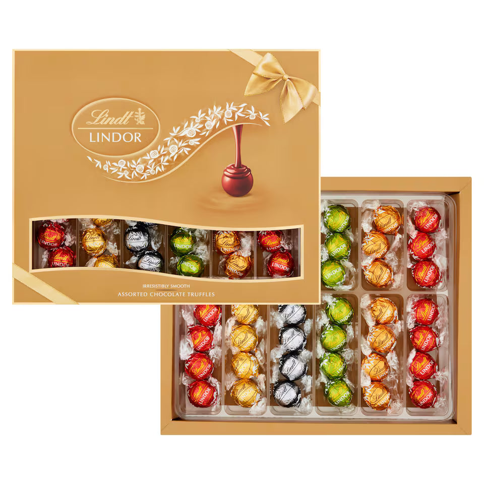 Lindt Lindor Assorted Chocolate Truffles Gift Box 525g (Pack of 1)
