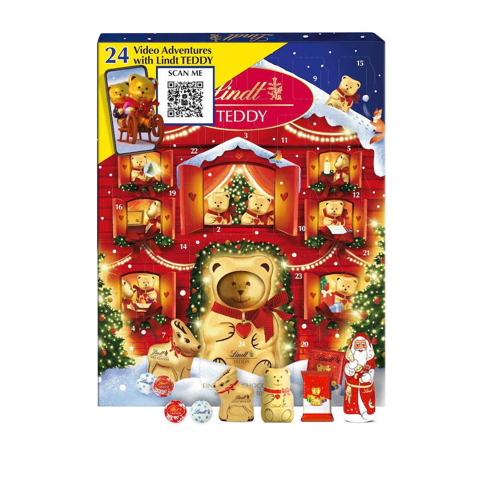 Lindt Teddy AR Chocolate Advent Calendar 250G (Pack of 1)