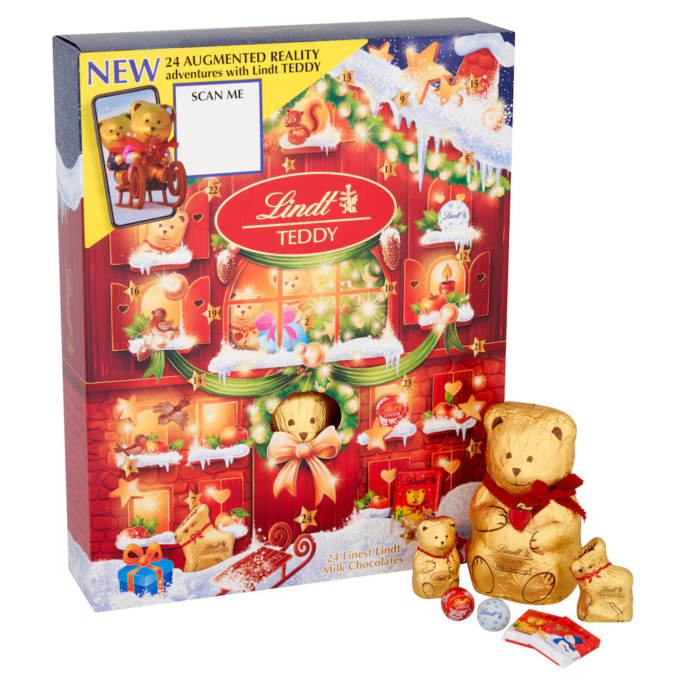Lindt Teddy AR Chocolate Advent Calendar 250G (Pack of 1)