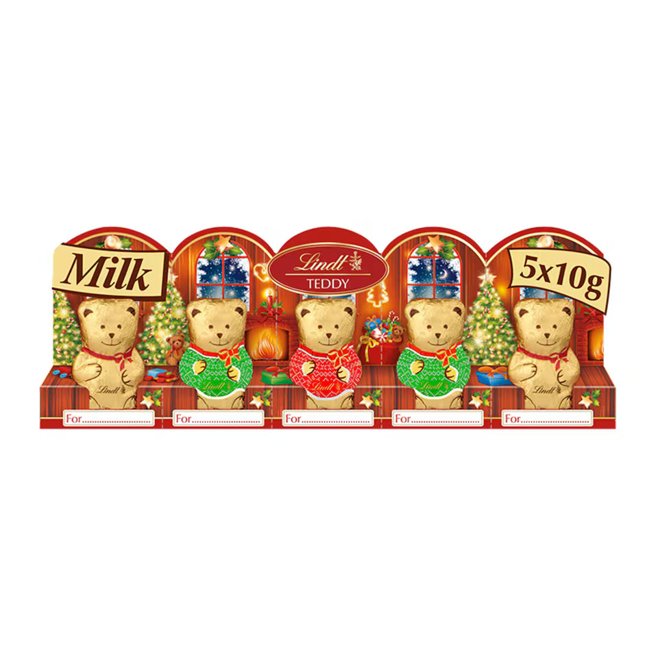 Lindt Teddy Perforated 5 Pack 50G (Pack of 1)