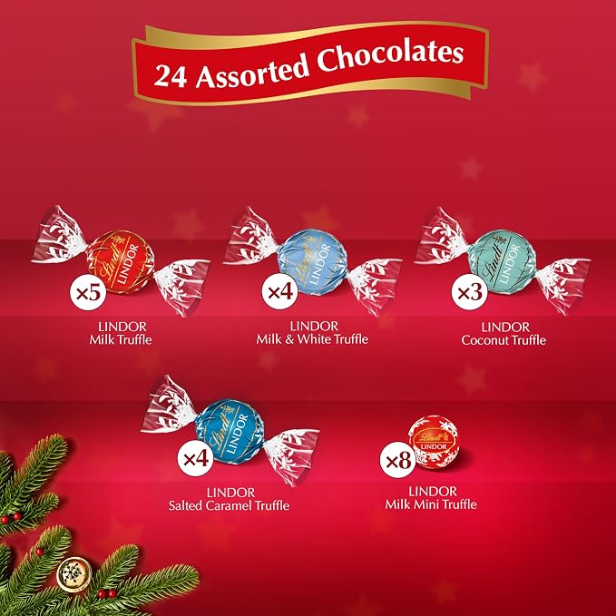 Lindt Lindor Silver Advent 233g (Pack of 1)