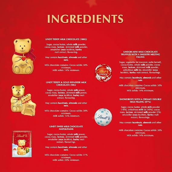 Lindt Teddy AR Chocolate Advent Calendar 250G (Pack of 1)