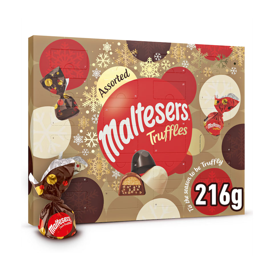Maltesers Assorted Chocolate Truffles Advent Calendar 216G (Pack of 1)