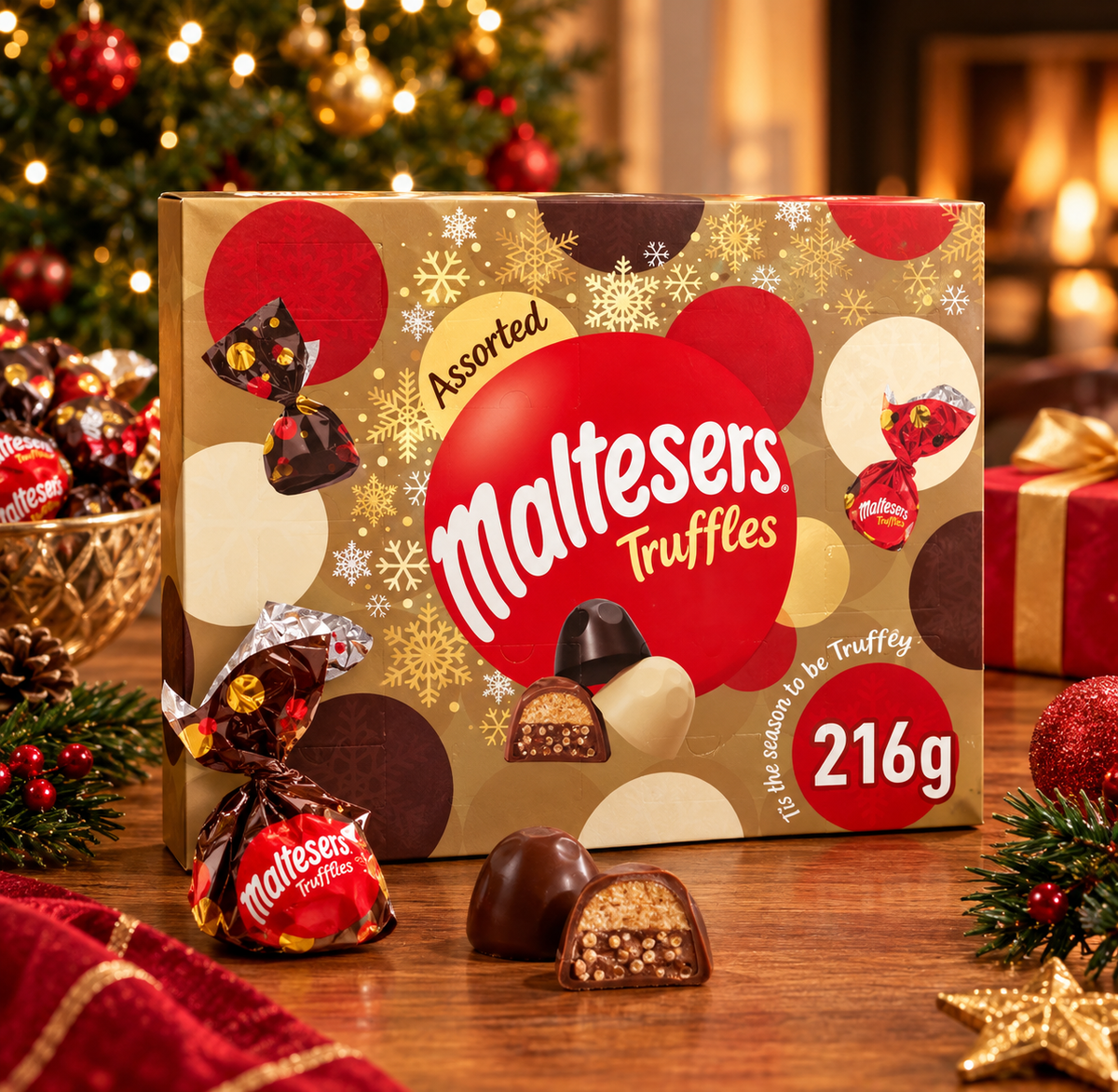 Maltesers Assorted Chocolate Truffles Advent Calendar 216G (Pack of 1)