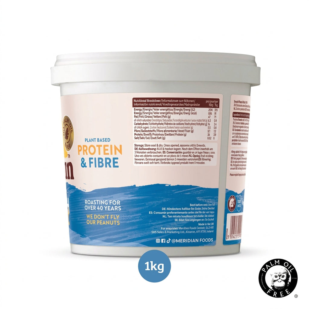 Meridian Smooth Peanut Butter 1kg High Protein Nut Butter Spread