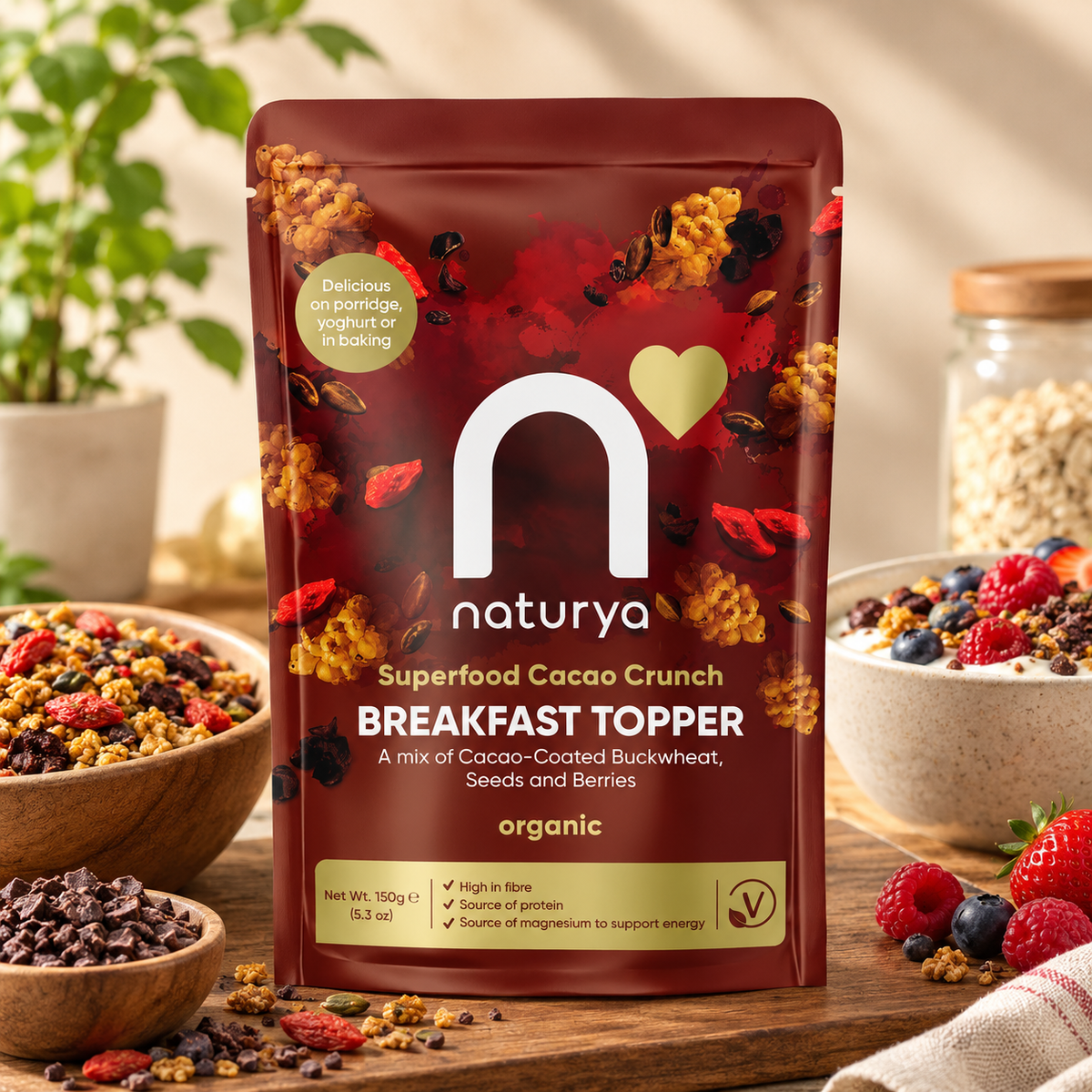 Naturya Super Boost Breakfast Cacao 150G (Pack of 1)