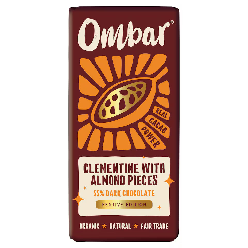 Ombar Clementine & Almond chocolate bar 70g