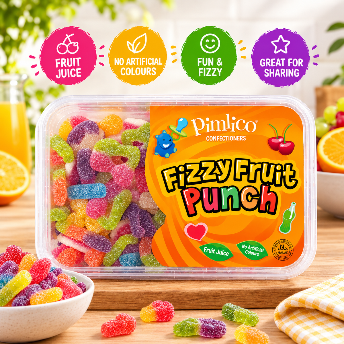Pimlico Halal Fizzy Fruit Punch 450G (Pack of 1)