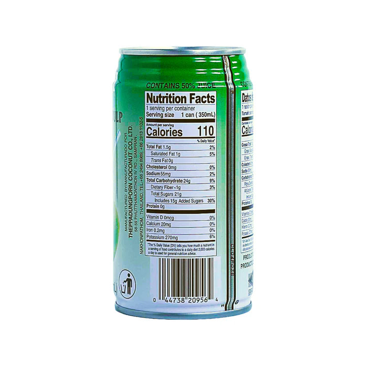 Chaokoh Young Coconut Juice with Pulp – Tropical Coconut Drink with Real Coconut Pieces