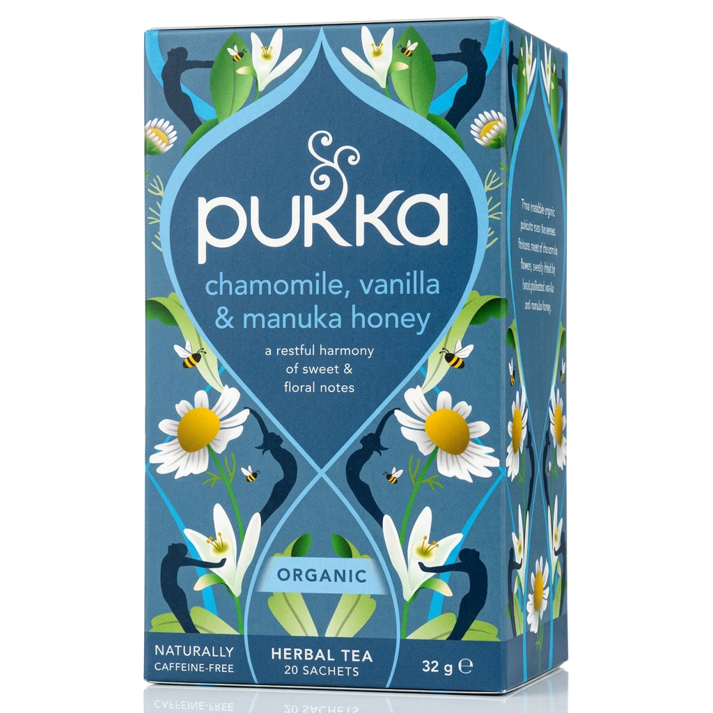 Pukka Organic Chamomile Vanilla & Manuka Honey Tea 20 Bags 32g Herbal Blend