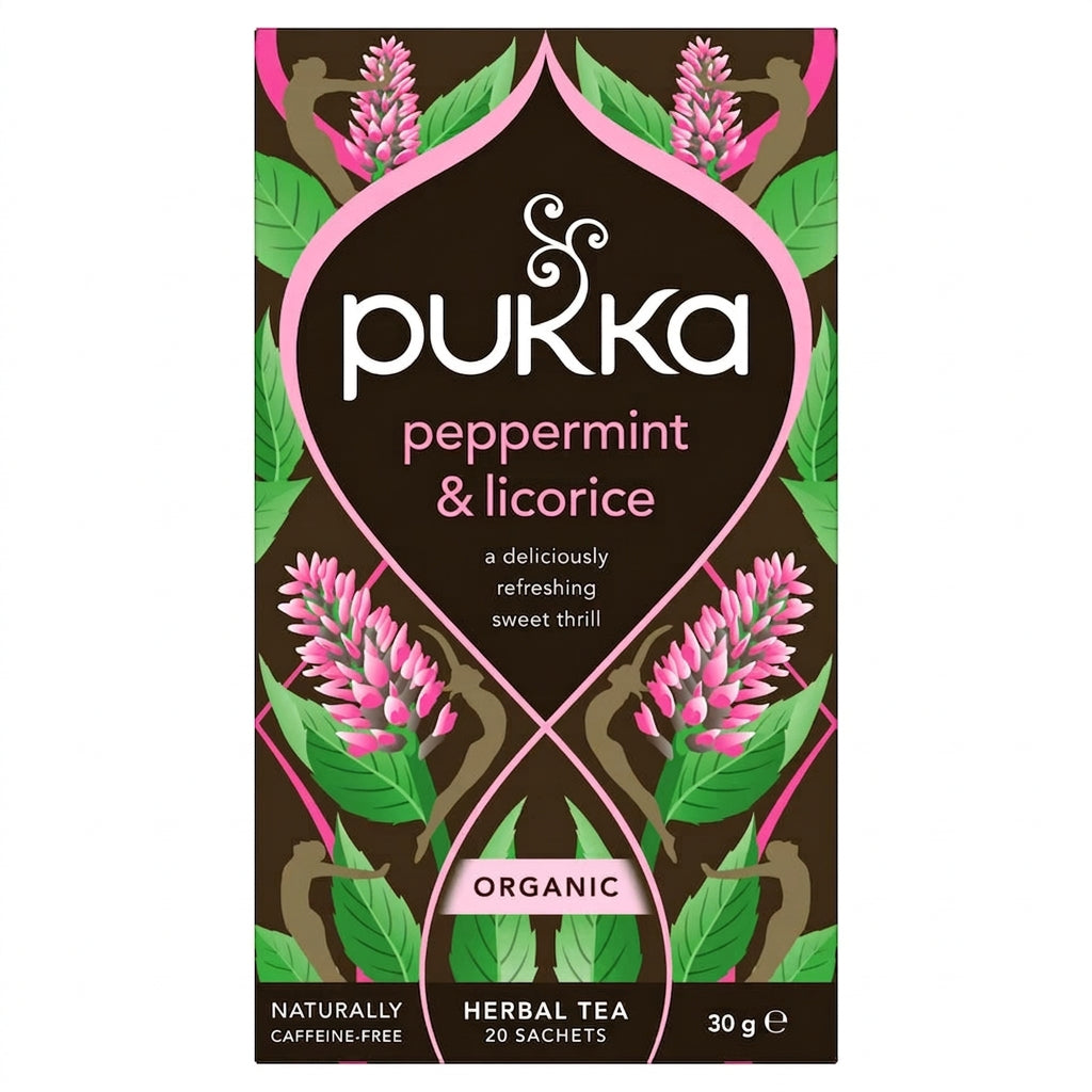 Pukka Organic Peppermint & Licorice Mint Tea 20 Bags 30g Herbal Blend