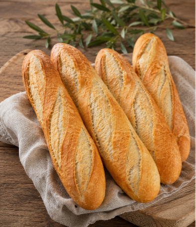 4 Pack Demi Baguette | Soft Inside - Golden Crust - Freshly Baked