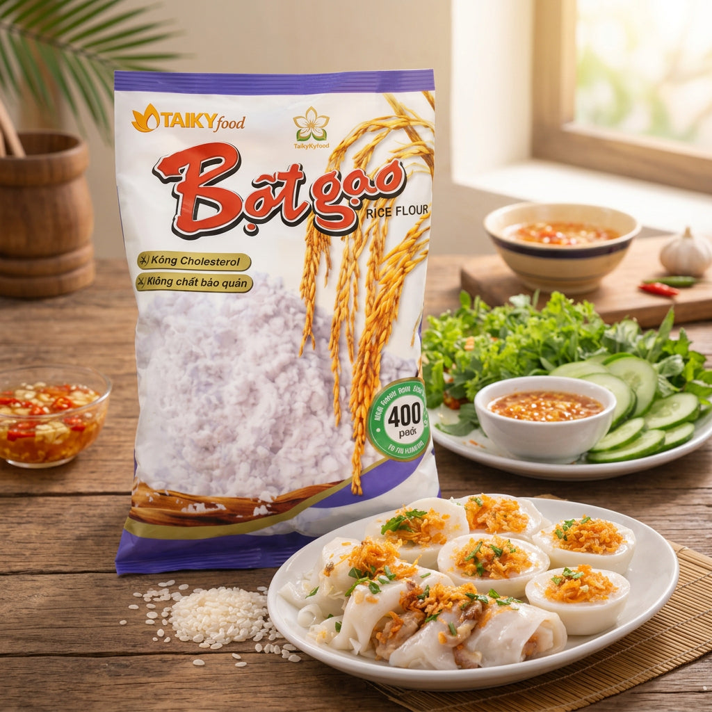 Taiky Rice Flour Bot Gao 400g – Fine Rice Flour for Cooking & Baking