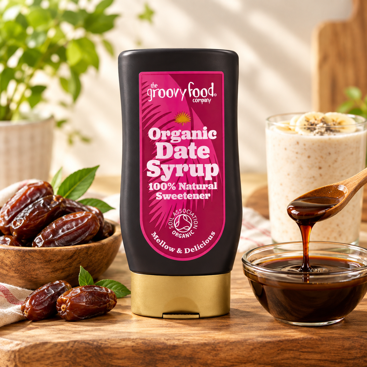 The Groovy Food Company Organic Date Syrup 340G (Pack of 1)