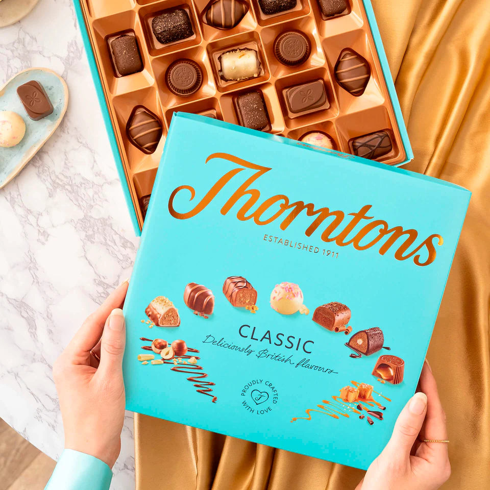 Thorntons Classic Collection Of Milk, Dark & White Chocolate 449G (Pack of 1)