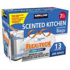 Kirkland Signature 13 Gallon Flex-Tech Scented Bin Bags, 200