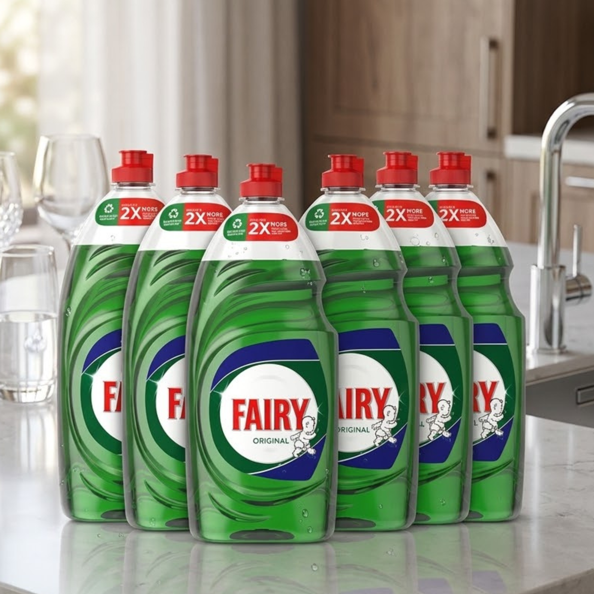 Fairy Original Washing Up Liquid, 6 x 900ml