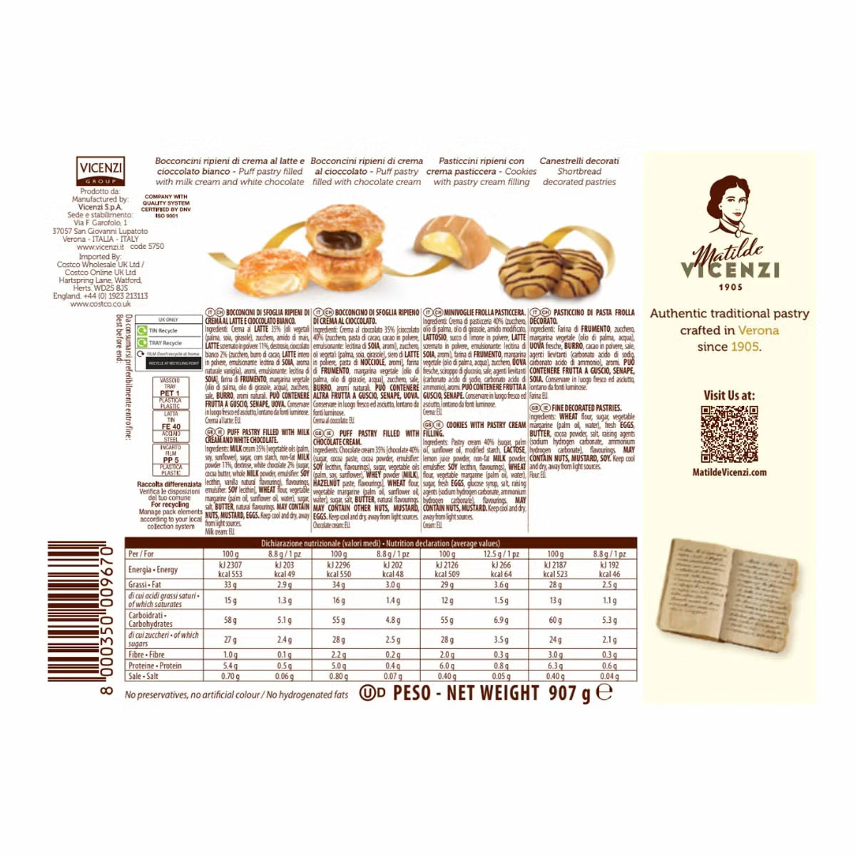Vicenzi Italian Biscuit Assortment, 907g (Pack of 1)