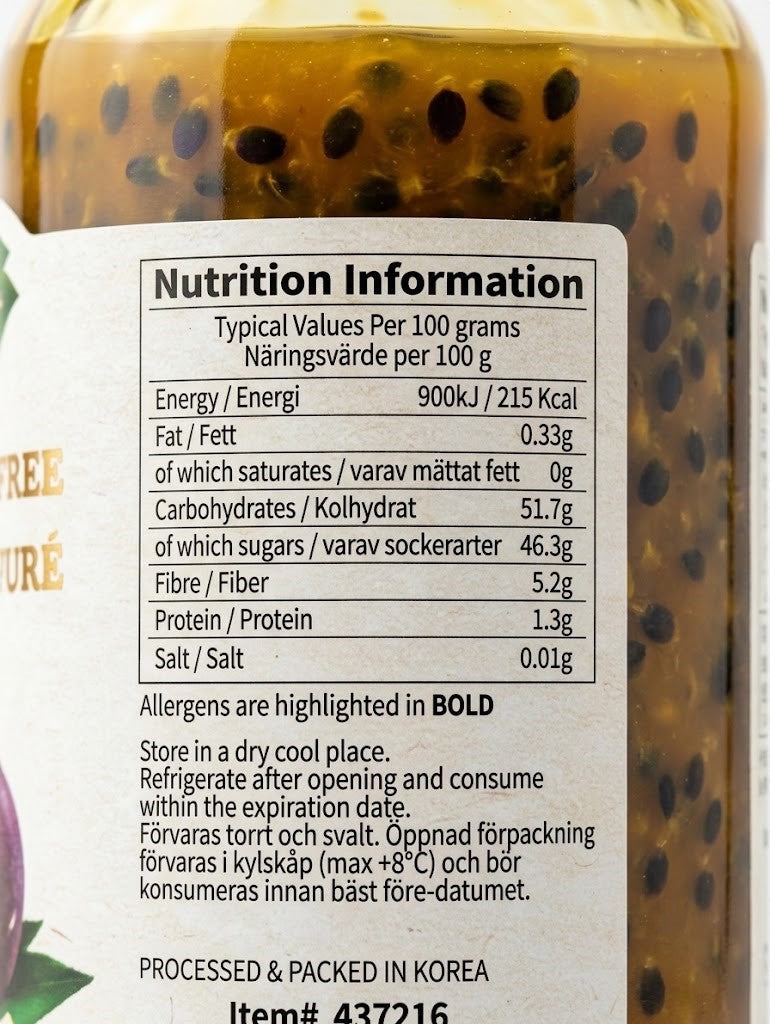 Vonbee Passionfruit Puree, 1.2kg