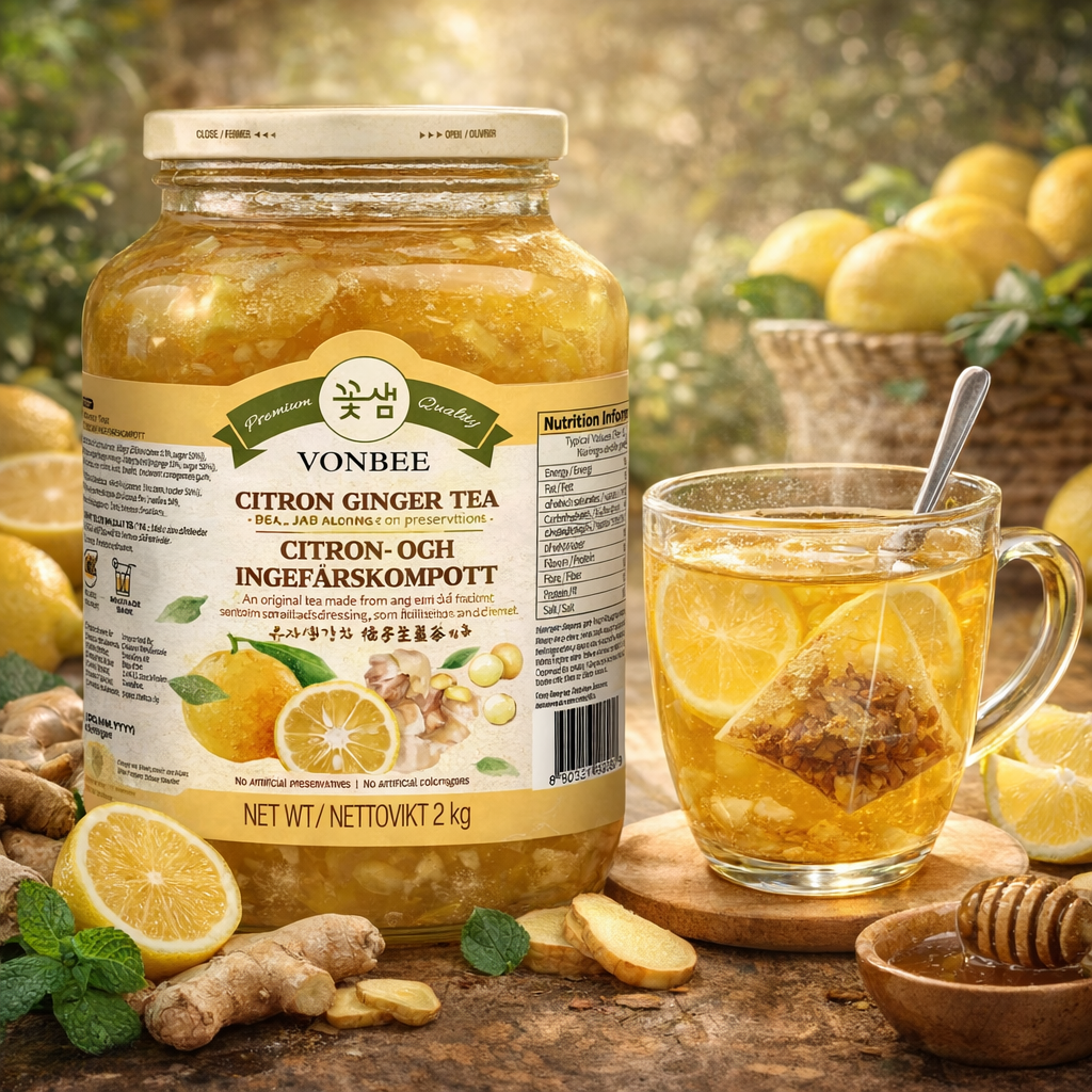 Vonbee Citron Ginger Tea 2kg – Korean Honey Citron & Ginger Preserve
