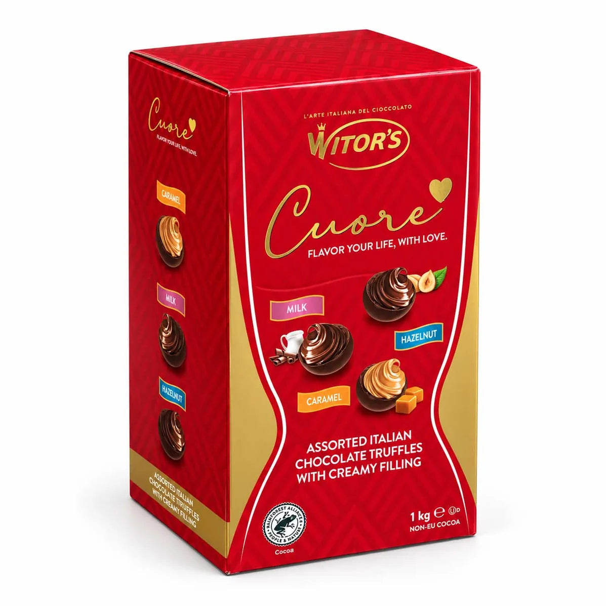 Witor's Cuore Assorted Italian Chocolate Truffles, 1kg (Pack of 1)