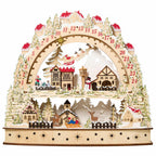 Wooden LED Advent Christmas Calendar With LED Lights