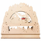 Wooden LED Advent Christmas Calendar With LED Lights