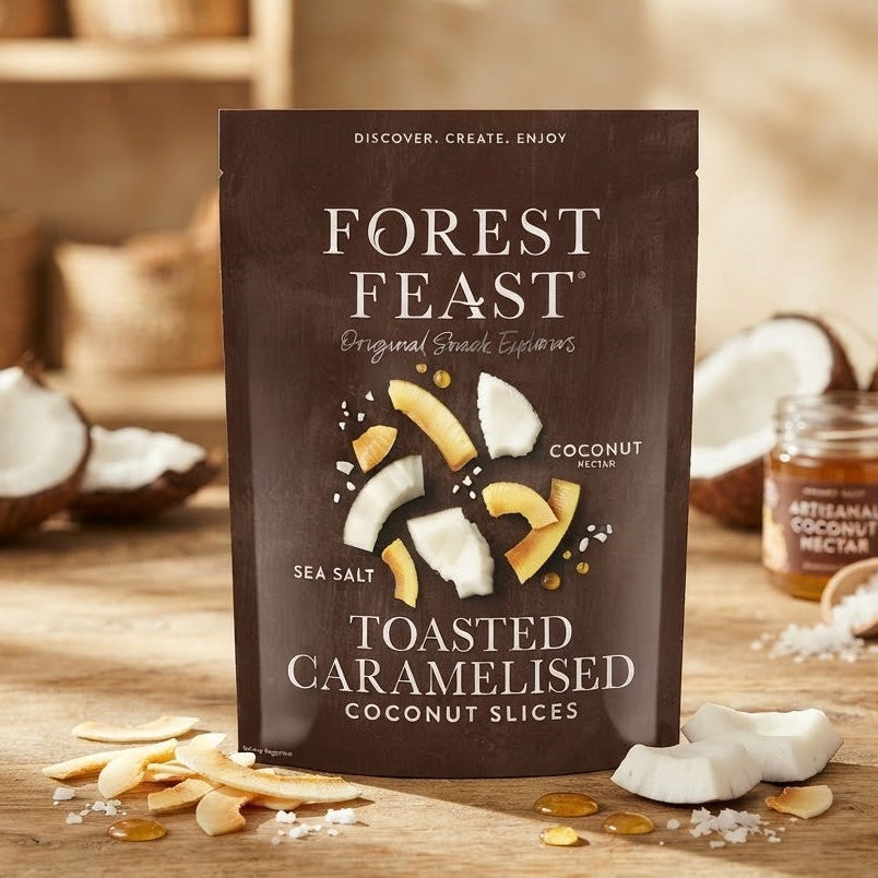 Forest Feast Toasted Caramelised Coconut Slices, 600g