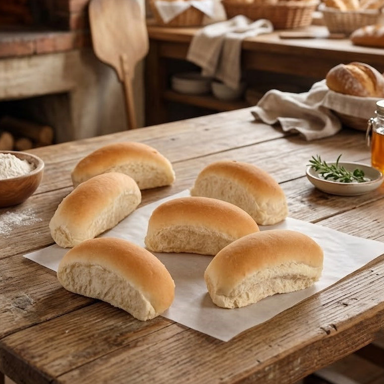 White Finger Rolls 6 Pack
