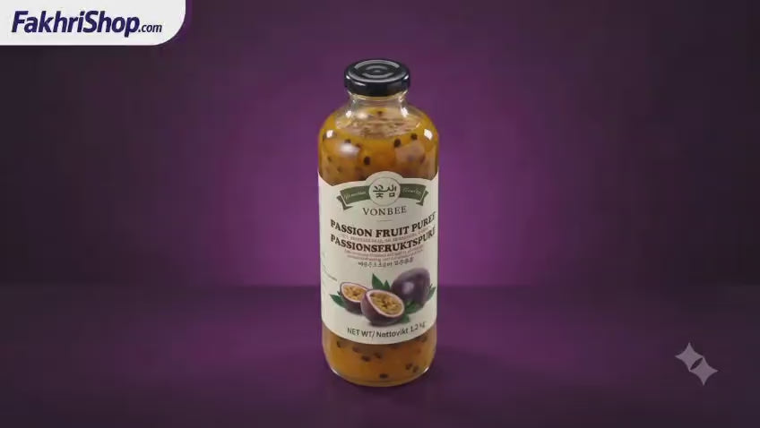 Vonbee Passionfruit Pure Puree - Premium Quality (1.2kg)